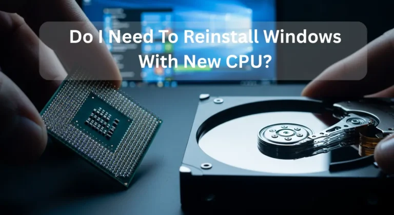Do I Need To Reinstall Windows With New CPU? Exploring if reinstalling Windows is necessary after upgrading your CPU.