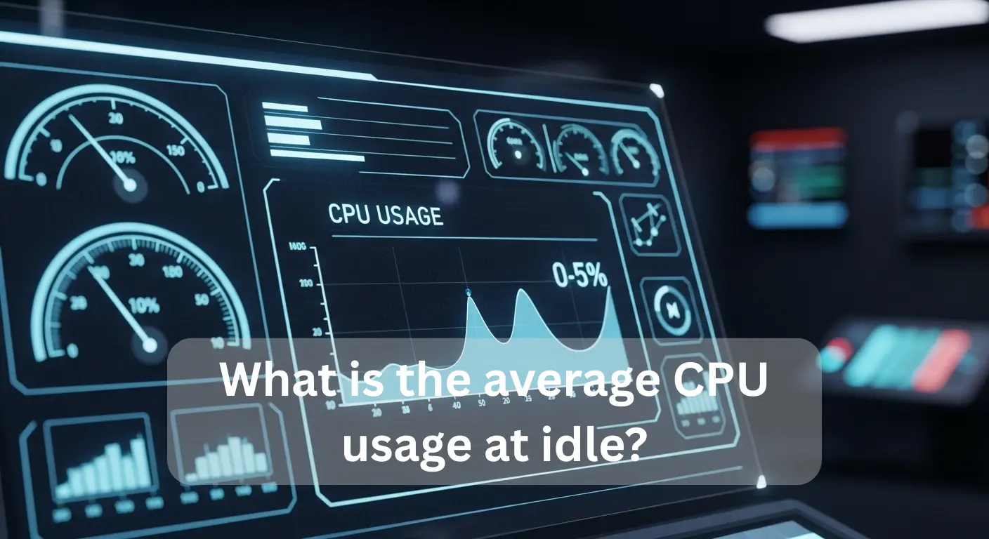 Graph showing CPU usage levels, answering the question: What is the average CPU usage at idle?