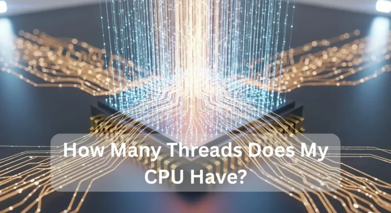 How Many Threads Does My CPU Have? Illustration showing a modern processor with data threads and digital connections