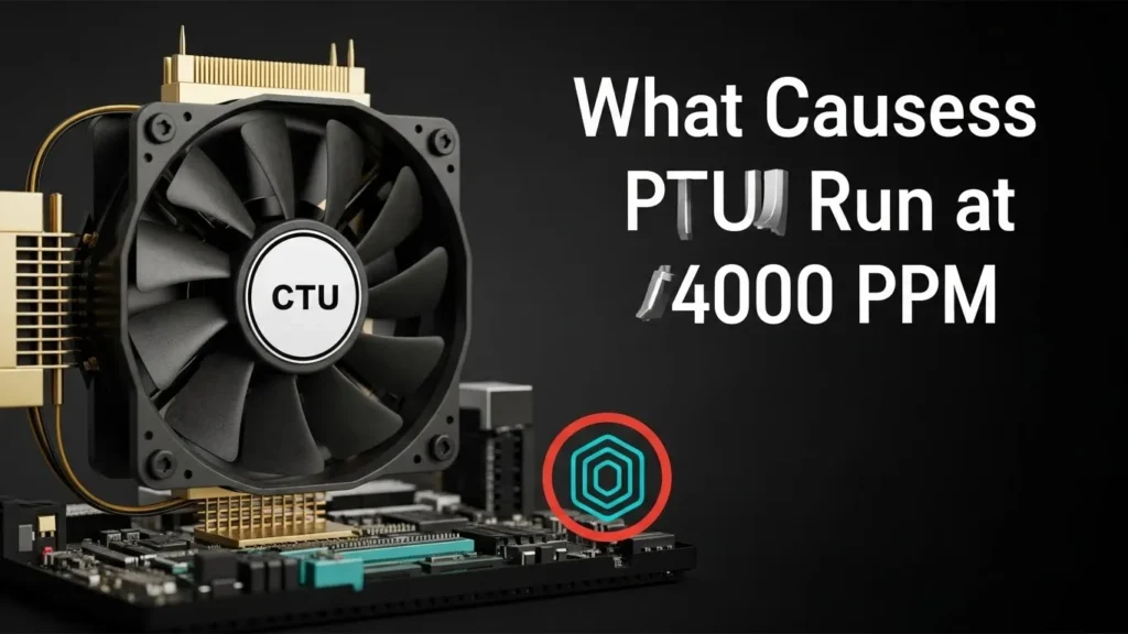 What Causes the CPU Fan to Run at 4000 RPM? High-speed CPU fan cooling a processor on a motherboard