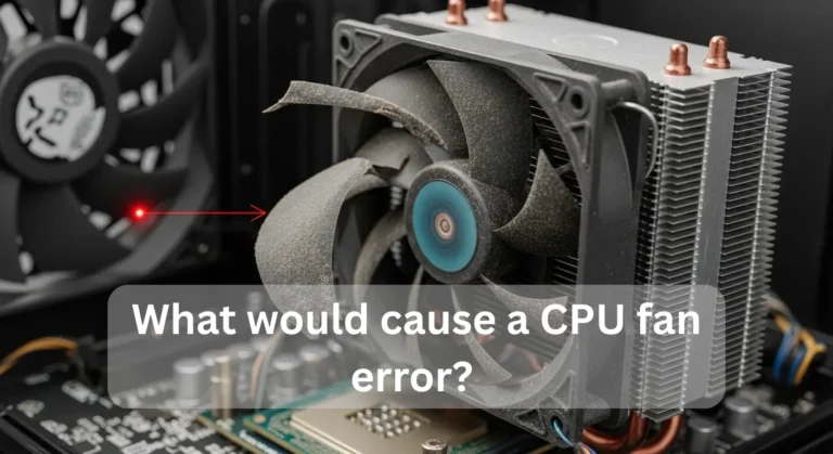 Dirty CPU fan causing a hardware error on motherboard – What would cause a CPU fan error?