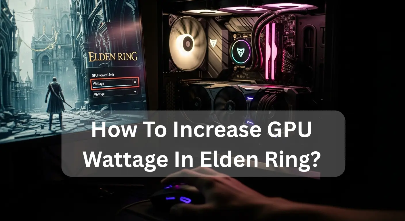 How To Increase GPU Wattage In Elden Ring? PC setup showing GPU power limit settings and gaming performance optimization